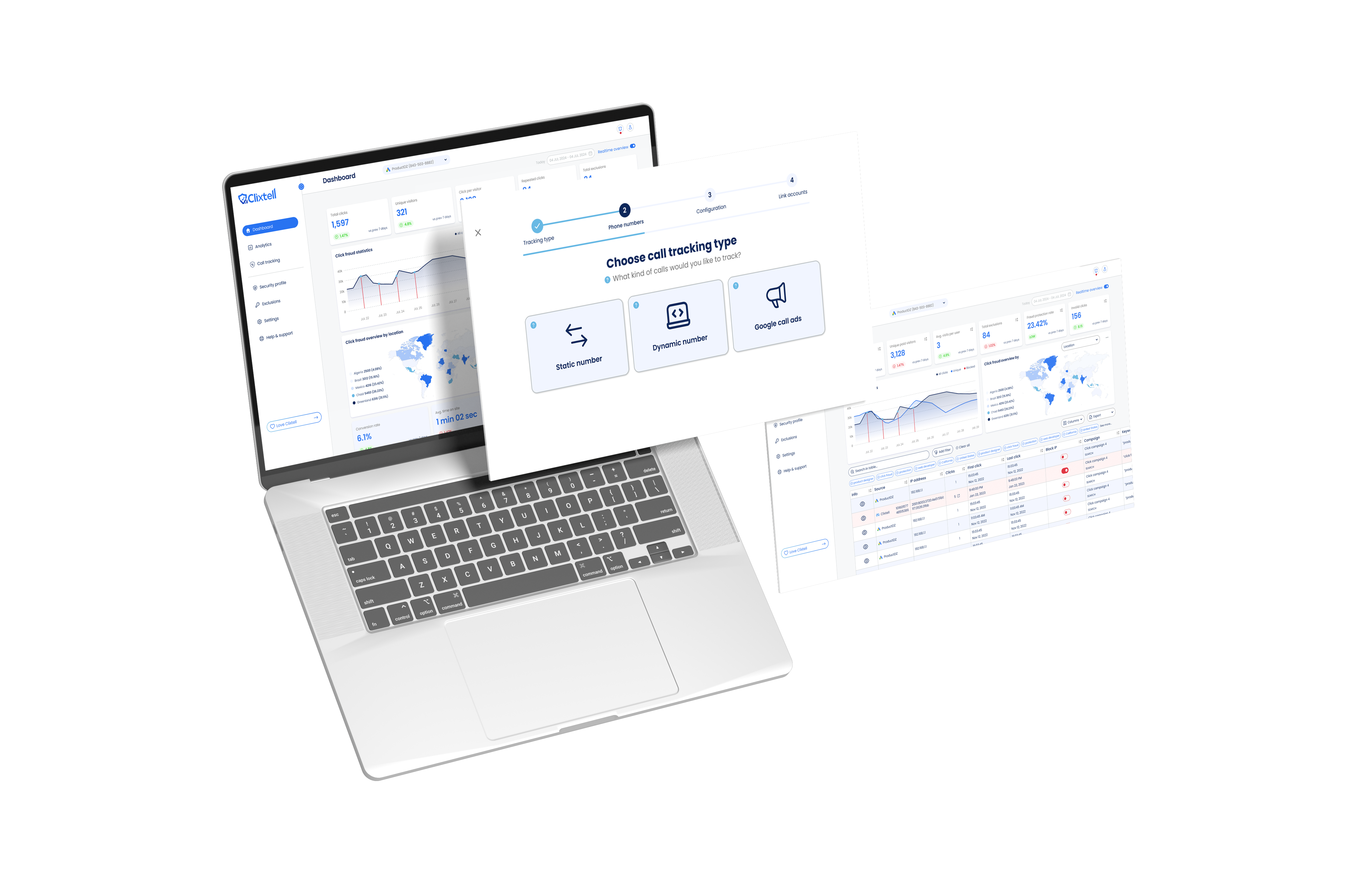 Product design mockup showing results